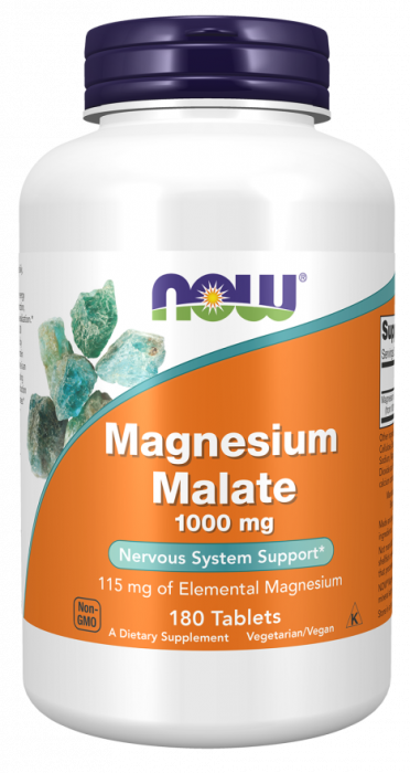 Magnesium Malate 1000 мг (магний малат) NOW Foods (180 табл)
