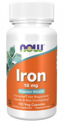 Железо Iron 18 мг NOW